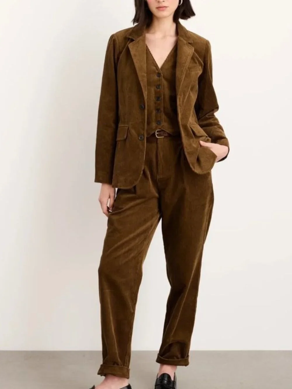 Alex Mill The Cord Brown Corduroy Suit Set M
